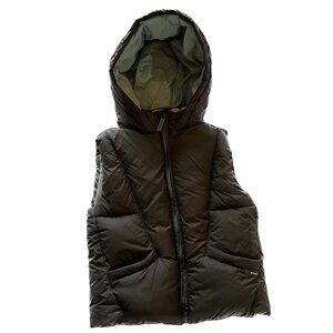 Zara Little Kids Fleece Lined Water Repellent Puffer Vest with Hood 4 5 Toddler